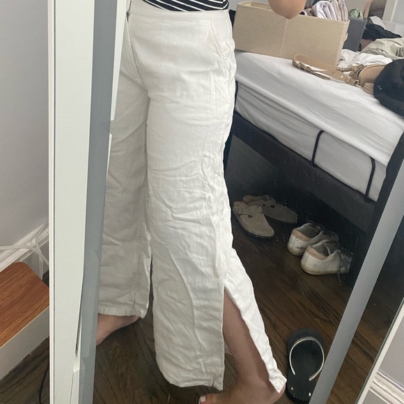 White Abercrombie & fit Linen pants new with tags size small - Picture 7 of 7